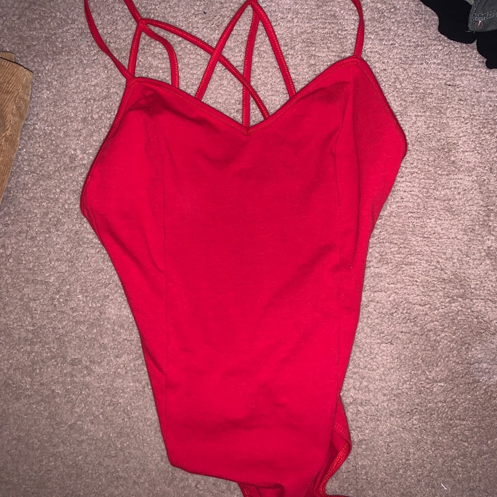 Red bodysuit